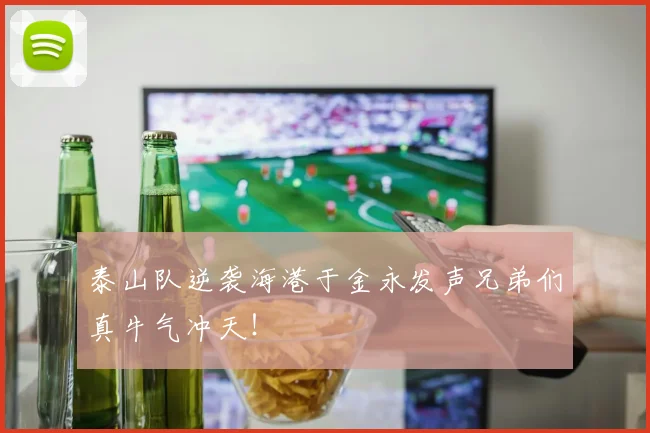 泰山队逆袭海港于金永发声兄弟们真牛气冲天！